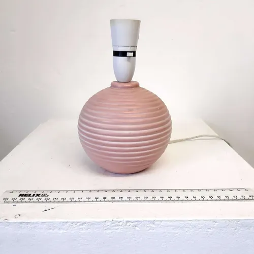 Small pink ceramic table lamp