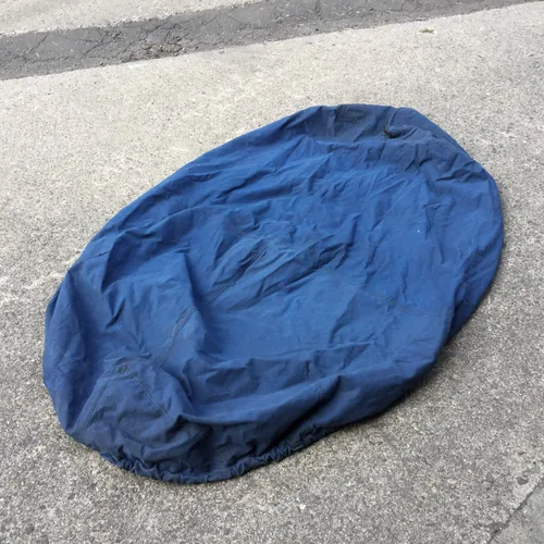 Navy Blue Fabric Tarp Cover