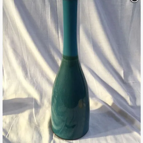 Bottle Shaped Ceramic vase Blue/Green