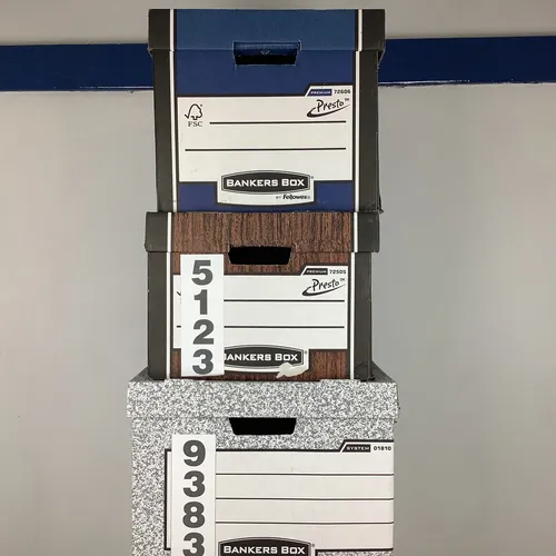 Assorted Cardboard Bankers Boxes Storage Box