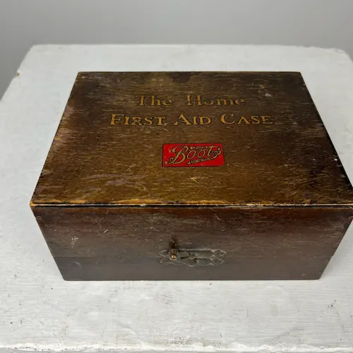 Period Wooden Boots First Aid Case/Kit/Box
