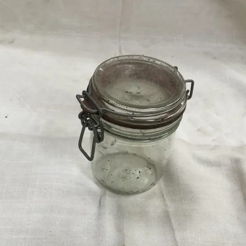 Glass Jar with Hinged Lid