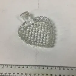 Small Cut Glass Leaf Shaped Trinket Dish/Ash Tray