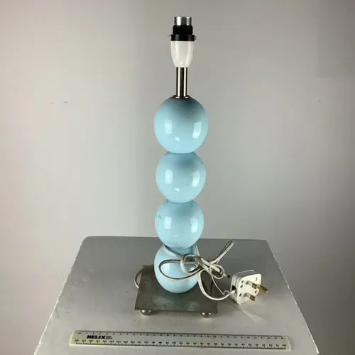 Blue 4 Ball Ceramic Lamp