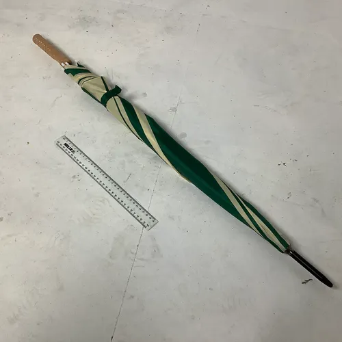 Green and cream umbrella 