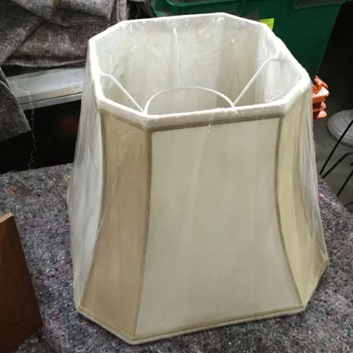 Square hexagonal cream lampshade