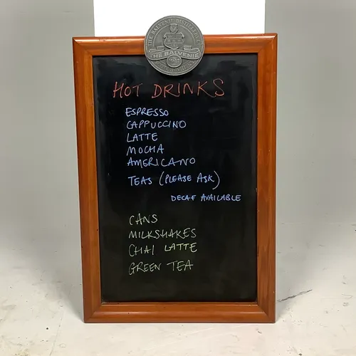 Pub Blackboard with Balvenie Whisky Plate