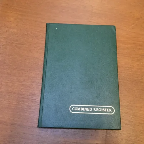 Period Green Combined Register Hardback Notebook