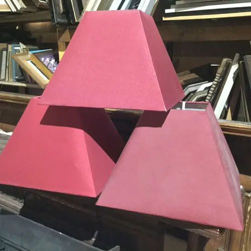 Red square lampshades