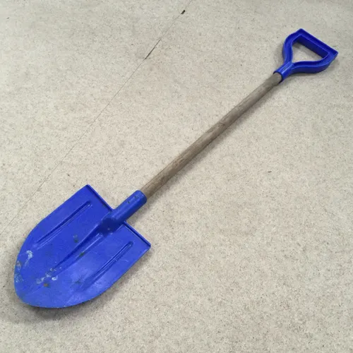 Blue Plastic with Wood Stem Spade