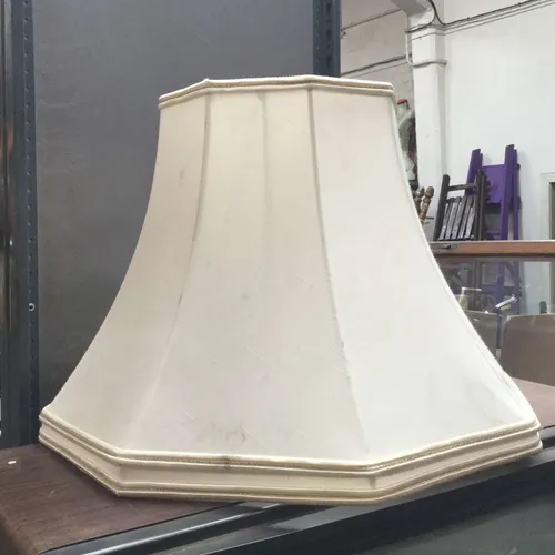 Cream octagonal lampshade 