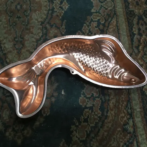 Copper Jumping Fish Jelly Mould