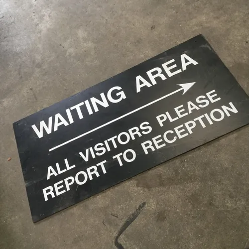 Waiting Area Sign