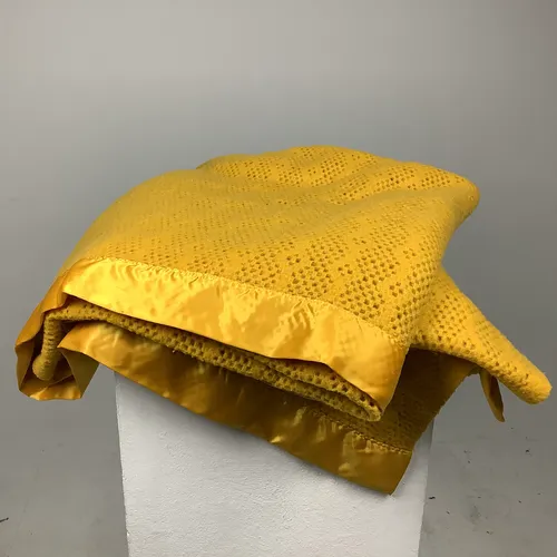 Yellow Crocheted Blanket 