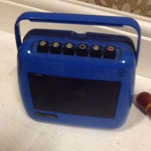 Small blue portable National Panasonic radio / tape player