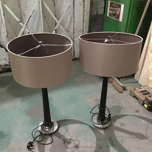 Black table lamp with shade (2 Available)