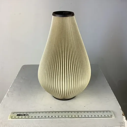 Cream Pear Shaped Folded Paper Lampshade