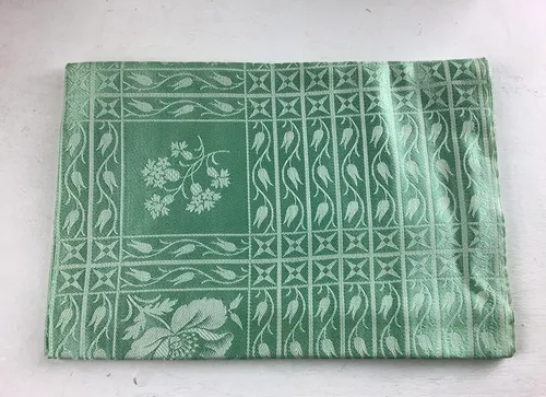 Green and cream floral fabric 