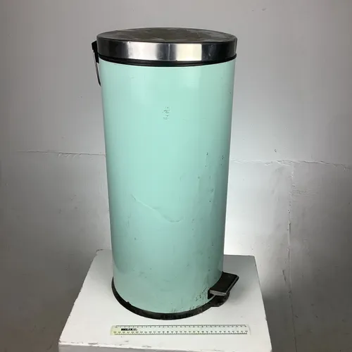 Blue and Silver Household Bin