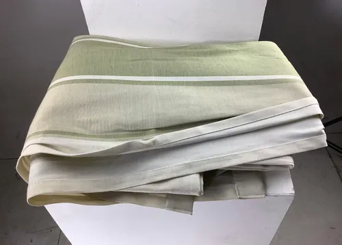 Green tonal striped curtain 