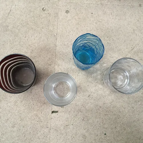 Various glass drinking glasses 
