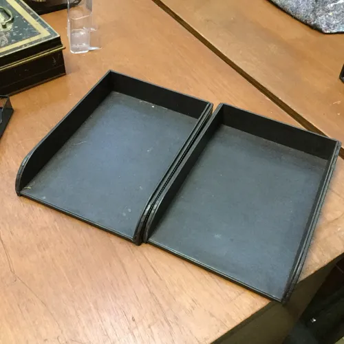 Faux Leather Filing Invoice Tray