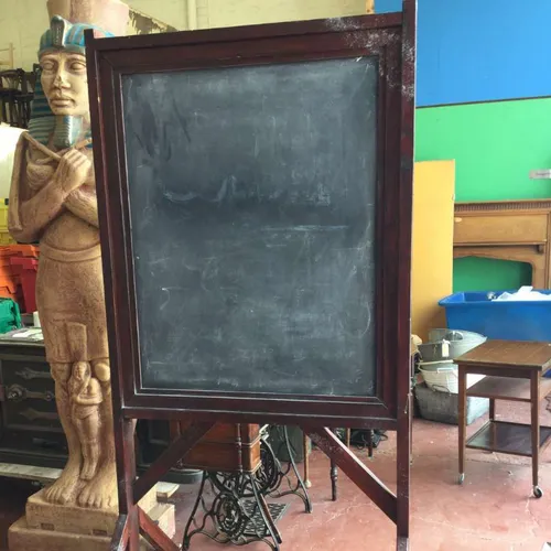 wooden framed free standing blackboard