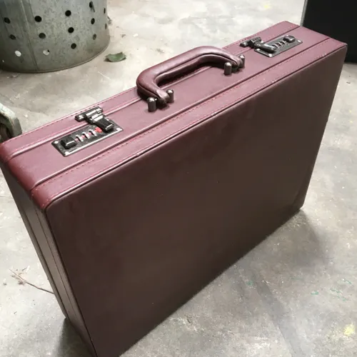 Maroon Leather Briefcase
