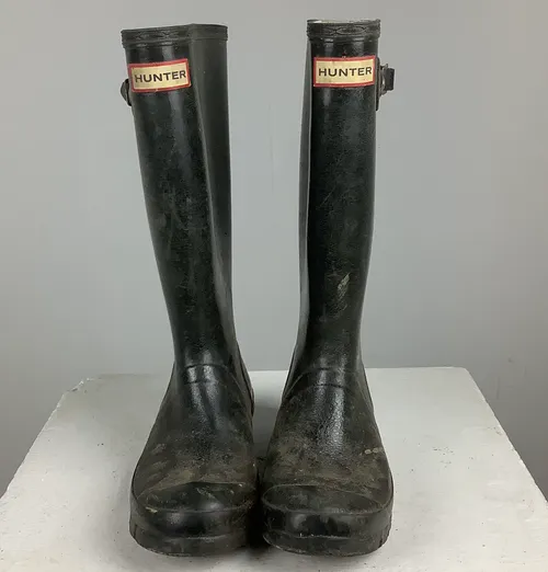 Black Hunter Wellies Boots