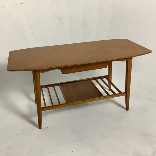 1950s “Lebus Link” coffee table with magazine rack