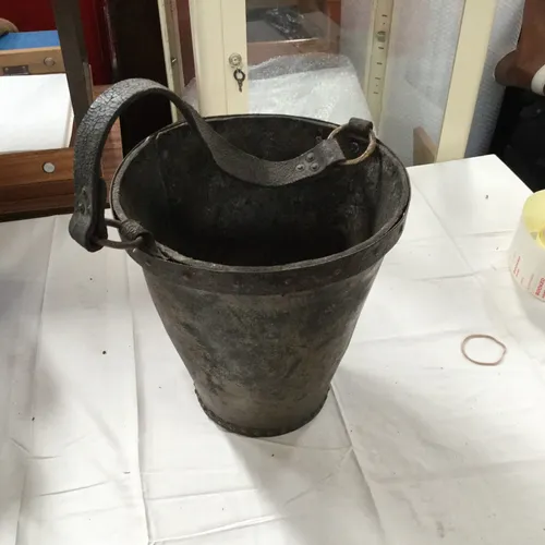 Period Leather Handled Bucket