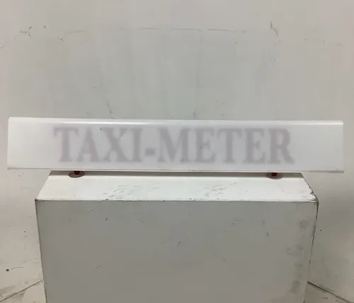 White Taxi Meter Sign