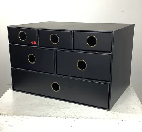 Black Cardboard Desk Cabinet