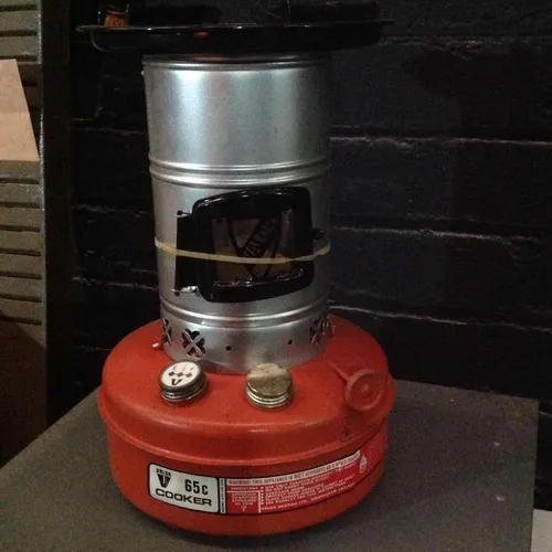 Red / Silver Valor 65c Paraffin Camping Stove Period