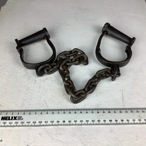 Period Style Metal Shackles Handcuffs