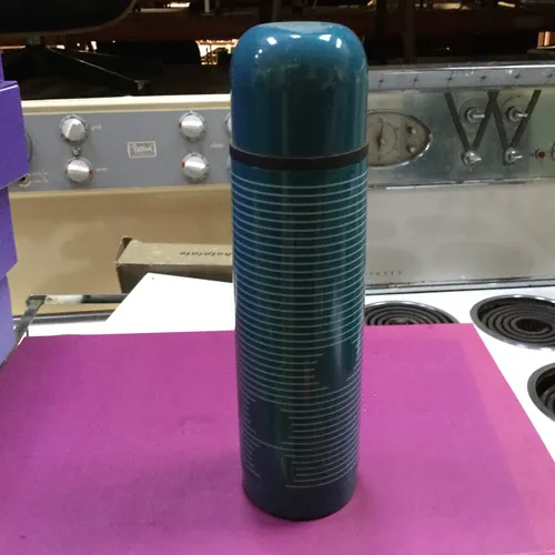 Blue striped Ikea flask