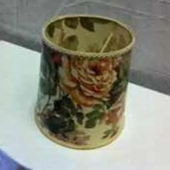 Period lampshade with floral design