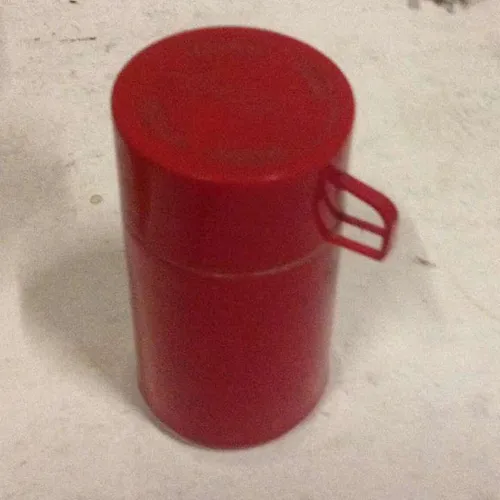 Period thermos flask 'Aladdin' brand in red