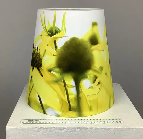 Tall Yellow Floral Lampshade