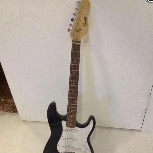 ENCORE Stratocaster Style Electric Guitar Black and White