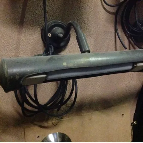 black metal wall light