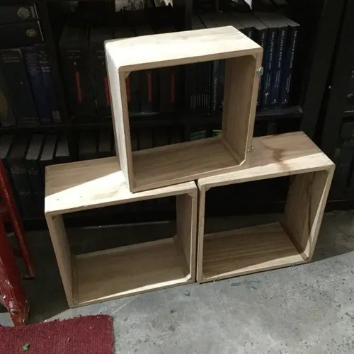 Square Wood Display Shelf