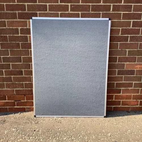 Dark Grey Felt Notice Board with Silver Frame