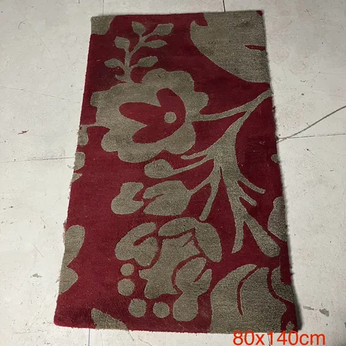 Red and Brown Floral Area Rug