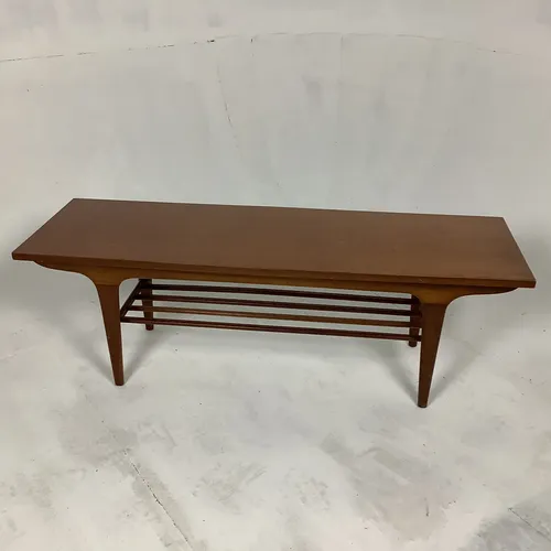 Mid Century teak coffee table with magazine rack 