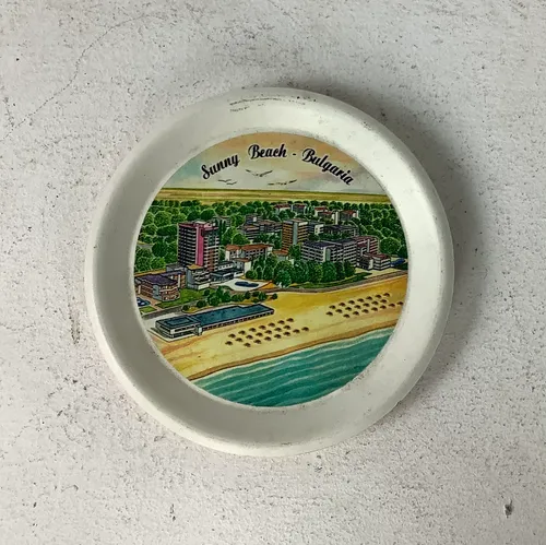 'Sunny Beach Bulgaria' Souvenir Ash Tray Plate