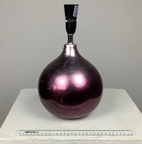 Metallic Purple Bulb Shaped Table Lamp