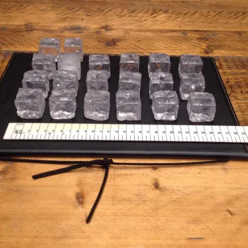 Fake ice cubes made from plastic