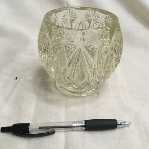 Small cut glass vase
