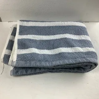 Blue and White Striped Hand Towel